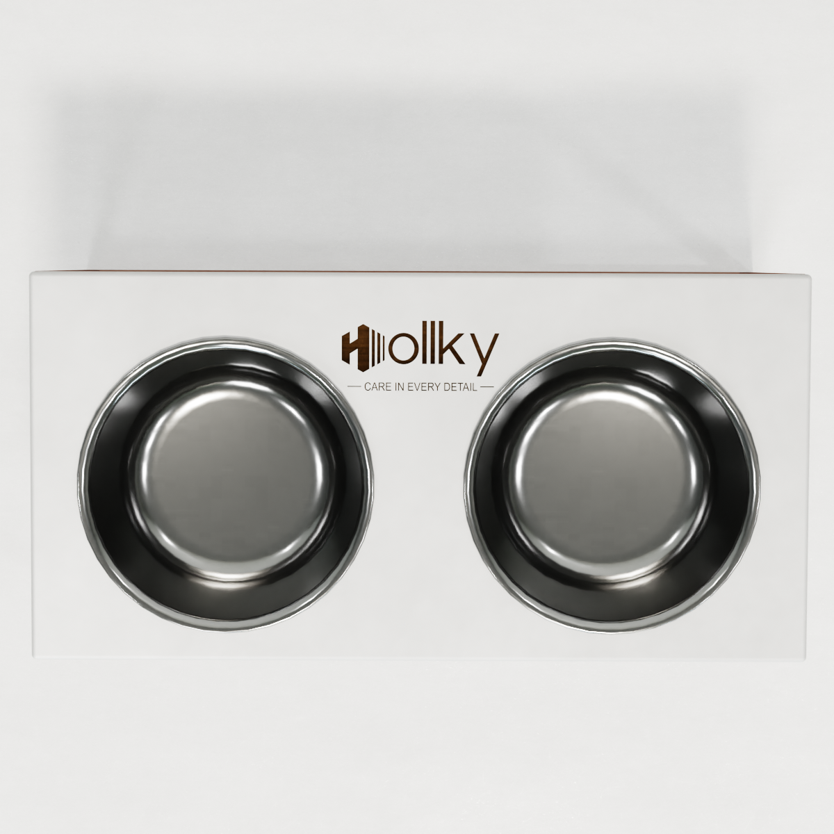 Миски на подставке для средних и больших собак Hollky Base L 2х0,95 л (BL-422120-GLWH) - фото 4