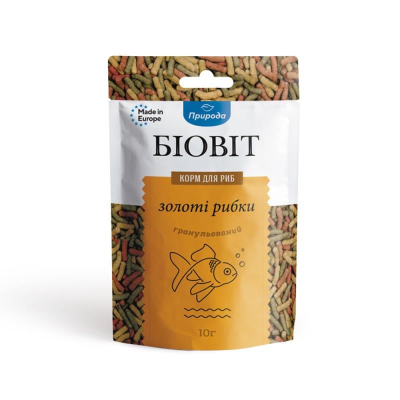 Корм для рыб Природа Биовит Золотые рыбки гранулированный 10 г