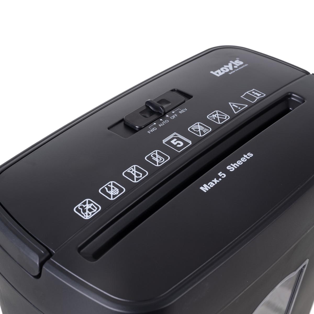 Шредер з реверсом IZOXIS P-4 об’єм 12,5 л папір CD пластикові картки (28494177) - фото 3 Шредер з реверсом IZOXIS P-4 об’єм 12,5 л папір CD пластикові картки (28494177) - фото 3