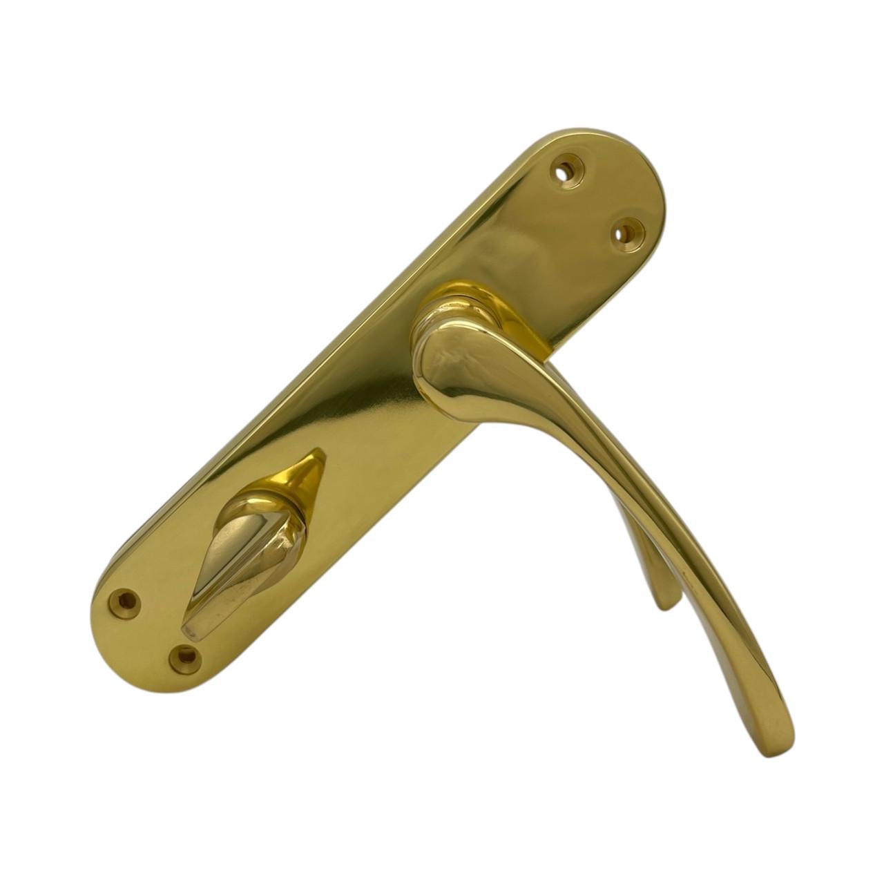 Дверні ручки міжкімнатні з латунного сплаву Ozcanlar 62 мм Eko Eva WC Sari (360027)