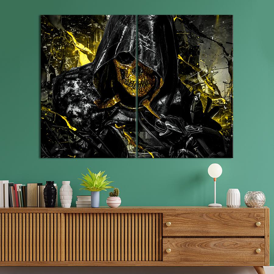 Настенний декор Золотой скелет игра Death Stranding 71x51 см (A196-2)
