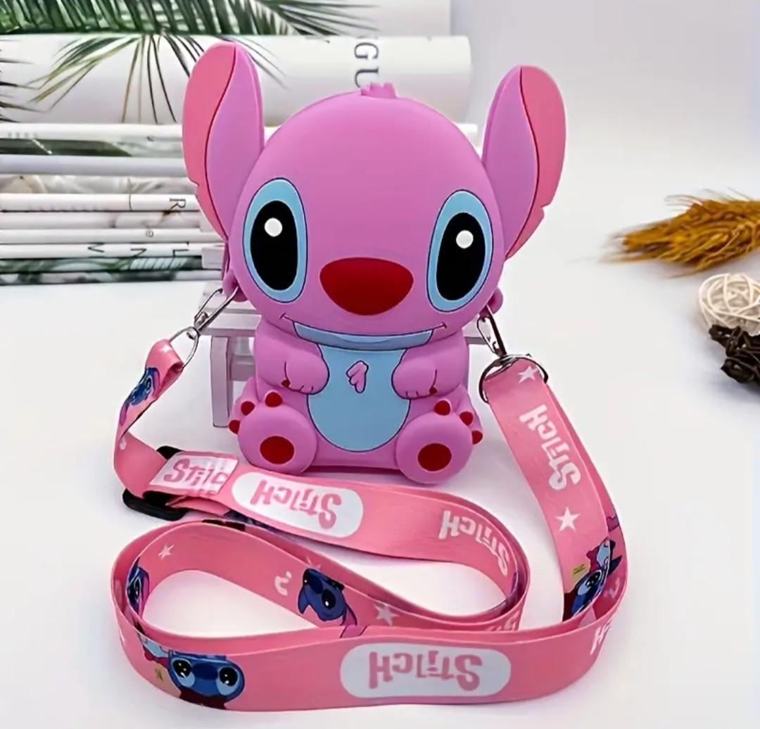 Женская сумка-рюкзак силиконовая Stitch с регулируемым ремнем Розовый (27829600)