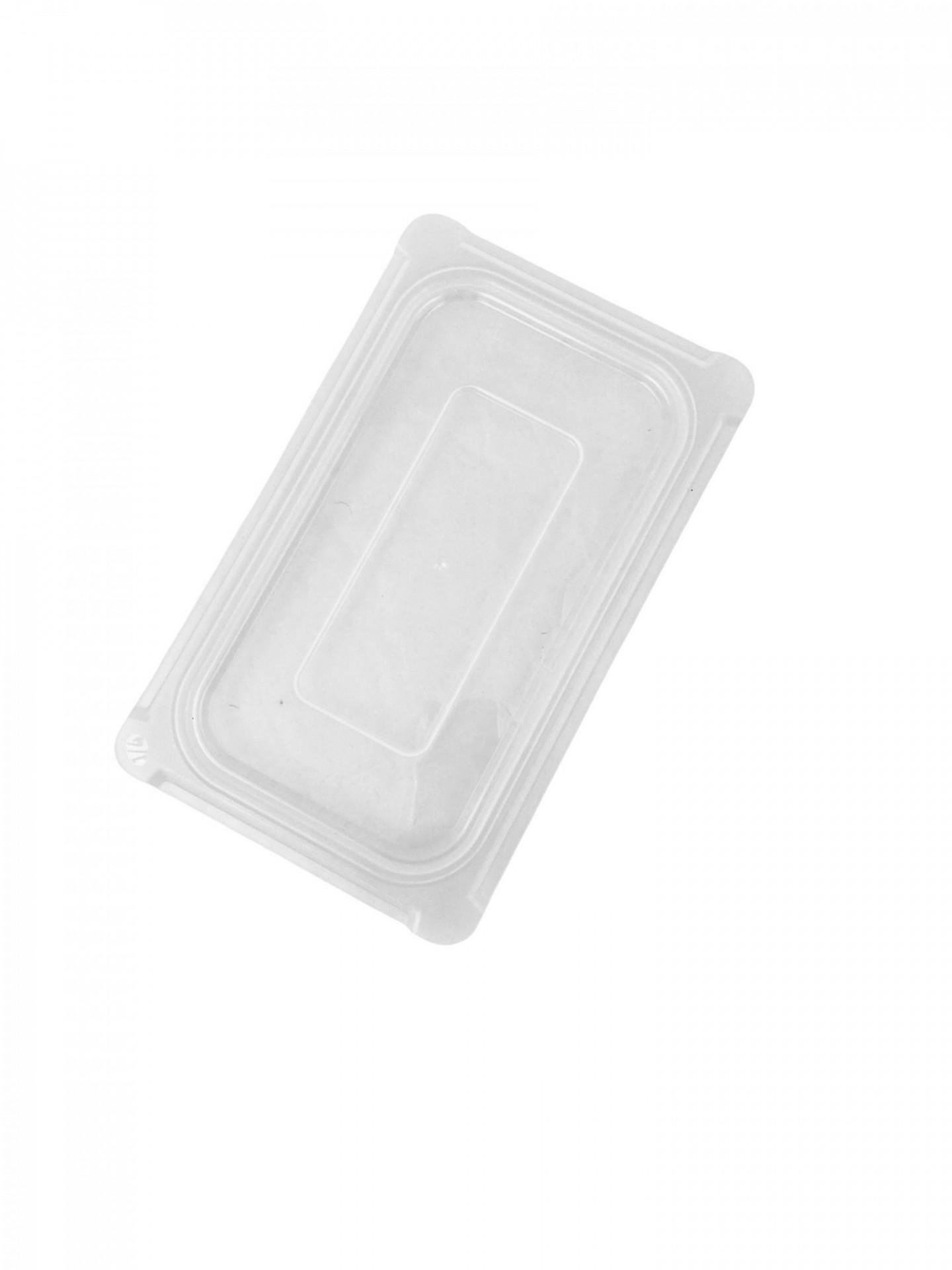 Крышка под гастроемкость GN герметическая из поликарбоната прозрачная 1/4 26,5х16,5 см