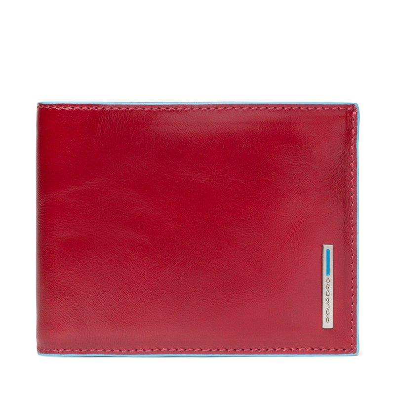 Портмоне кожаное Piquadro с RFID защитой Blue Square Red (PU257B2R_R)
