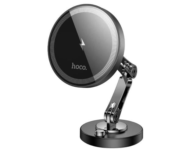 Тримач для телефону в машину Hoco HW26 15W 2A з функцією бездротової зарядки Black