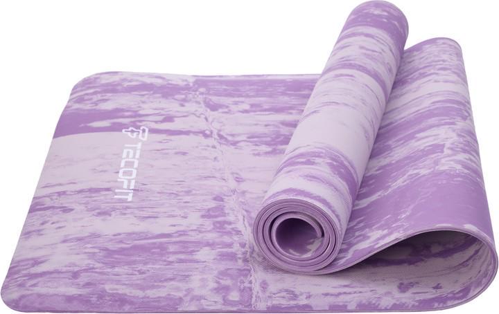 Коврик для йоги и фитнеса TECOFIT EVA с чехлом Фиолетовый мрамор (TOP240214835/1)