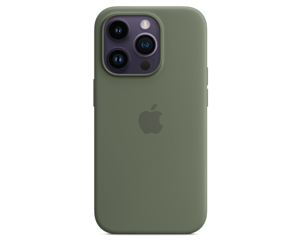 Чохол-накладка Silicone+MagSafe для Apple iPhone 14 10.Olive