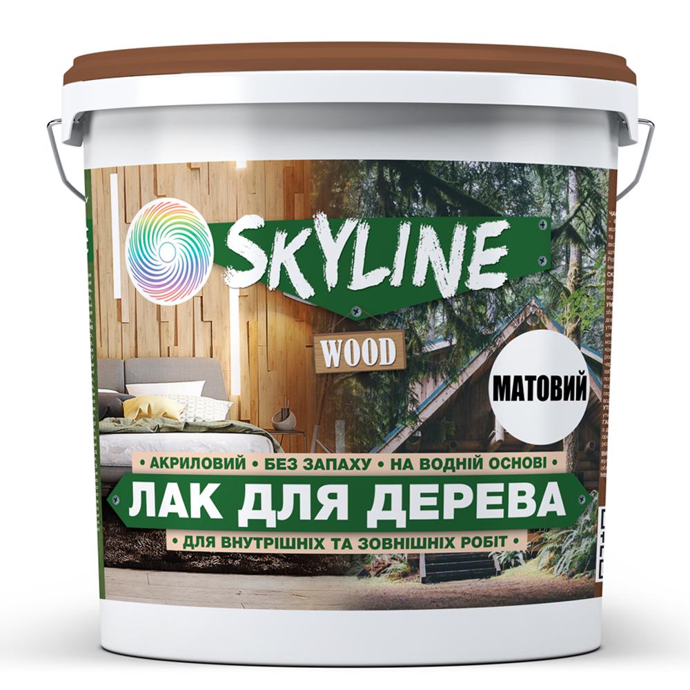 Лак для дерева Skyline Wood акриловый матовый 10 л Прозрачный