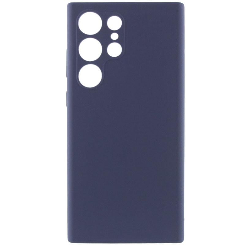 Противоударный чехол Silicone Cover Lakshmi Full Camera (AAA) для Samsung Galaxy S24 Ultra  Темно-синий / MIDNIGHT BLUE