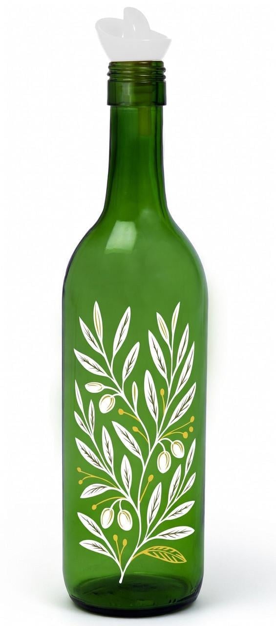Бутылка для масла стекло Herevin Emerald Green Olive Branch 0,75 л (151150-087)