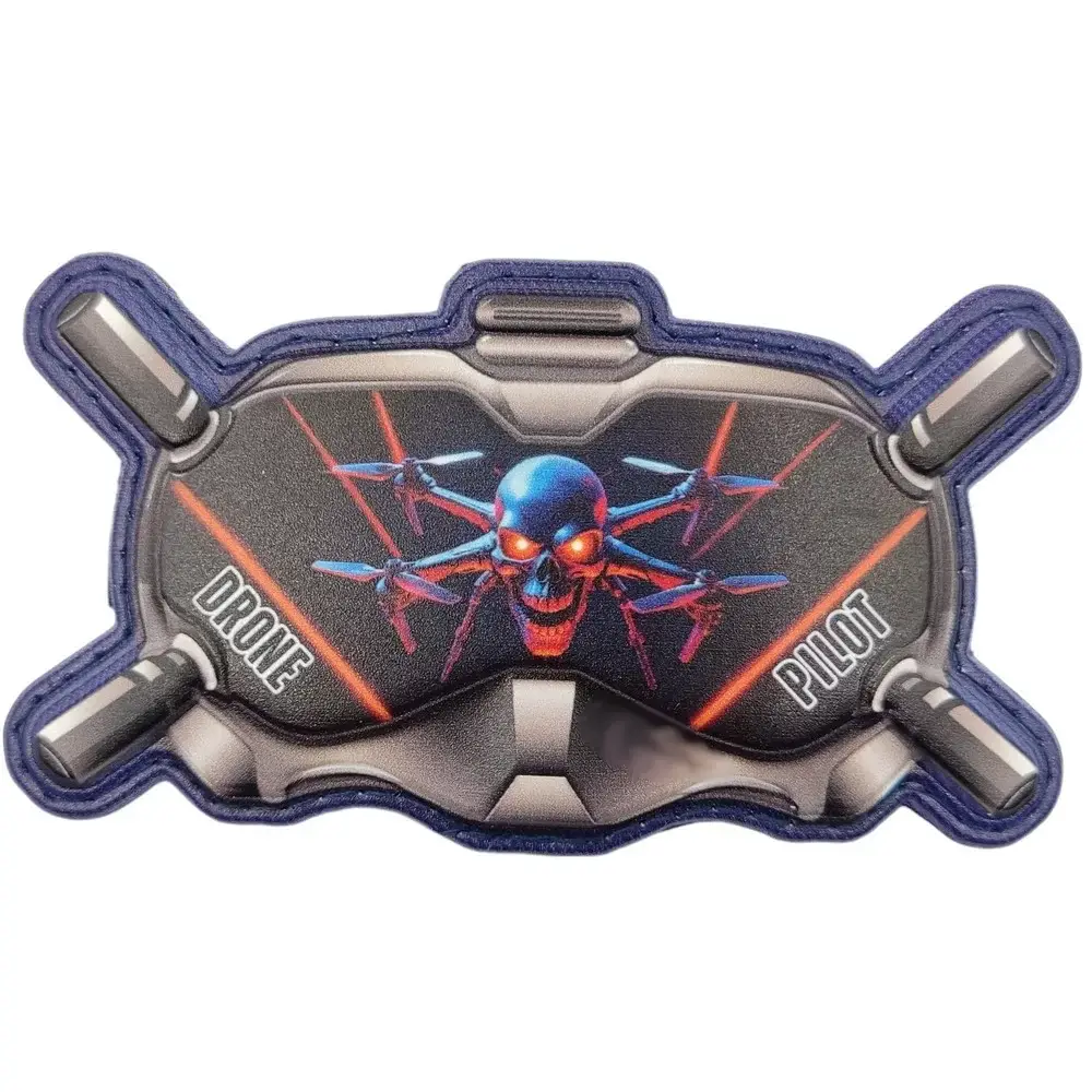 Патч об'ємний 3D Drone Pilot Окуляри ПВХ на липучці (07131007)