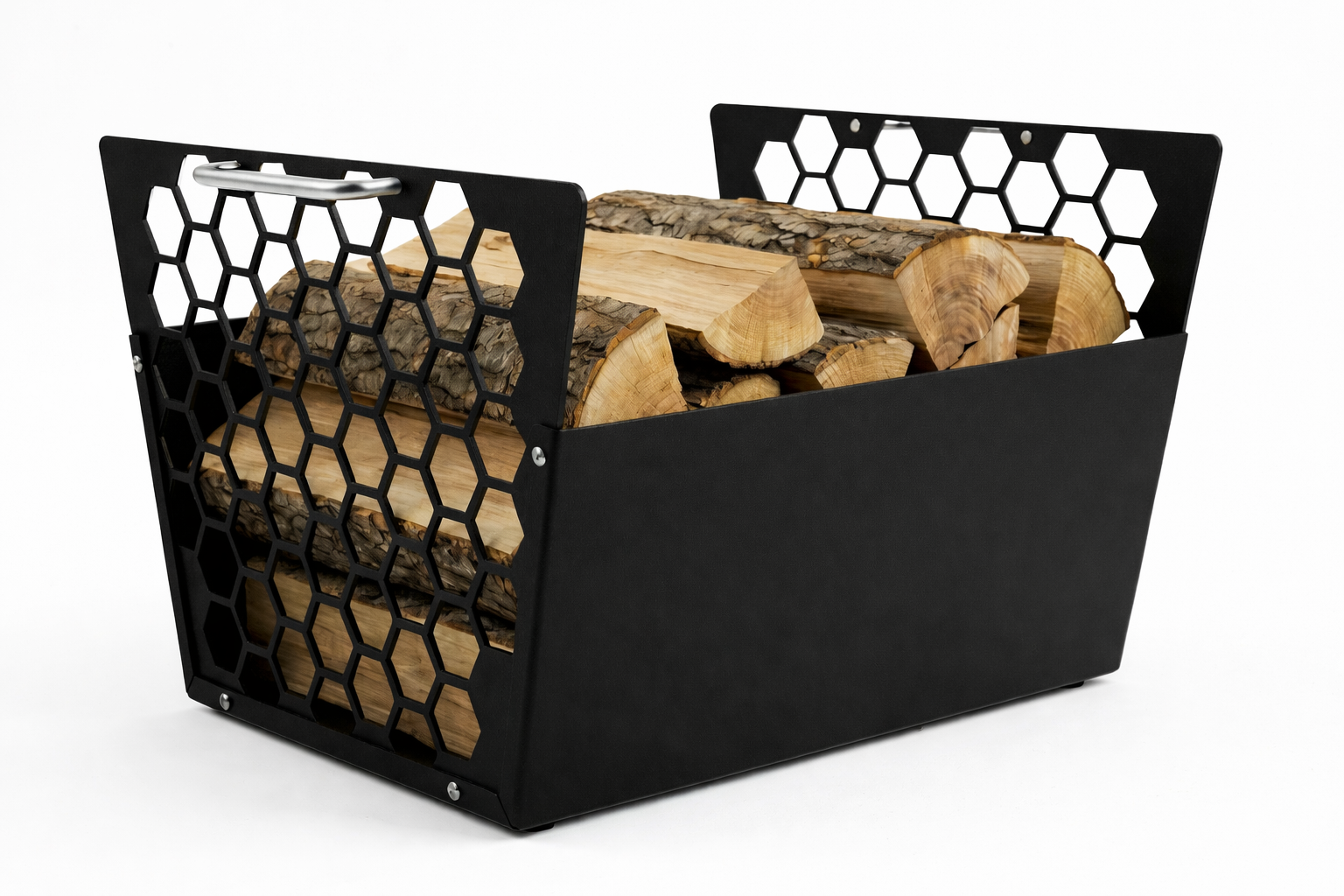 Корзина для дров Base 480х300х385 мм Черная