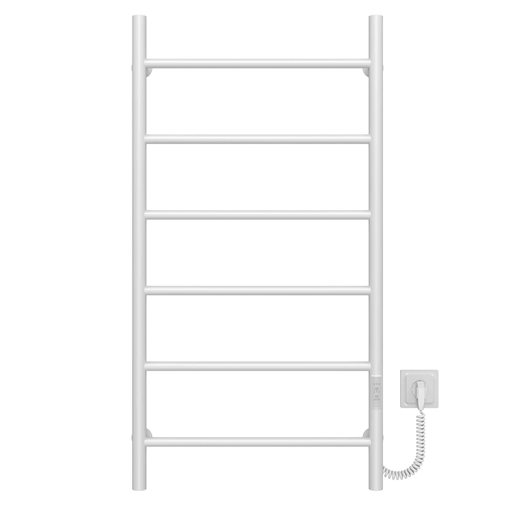 Полотенцесушитель электрический Deffi Орион П6 WD03 правое подключение нержавеющая сталь 500х1000 мм Белый (C.OR.100.50.6.EWR3)