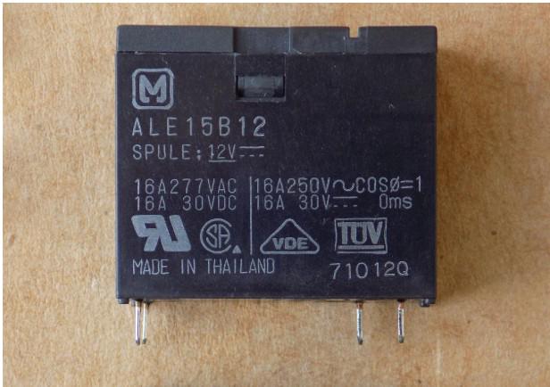 Реле ALE15B12 для ALE1PB12/G5JS-1A-NT 12VDC/OMIH-SS-112LM 16A/277V обмотка на 12V (27682)