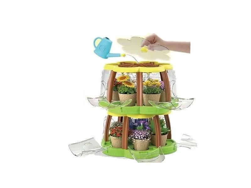 Набор игровой 4Fun Games Club VC 6006 Юный садовник 12 горшков/10 пакетиков семян/грунт/лейка/инструменты/тепличка/инструкция (156323)