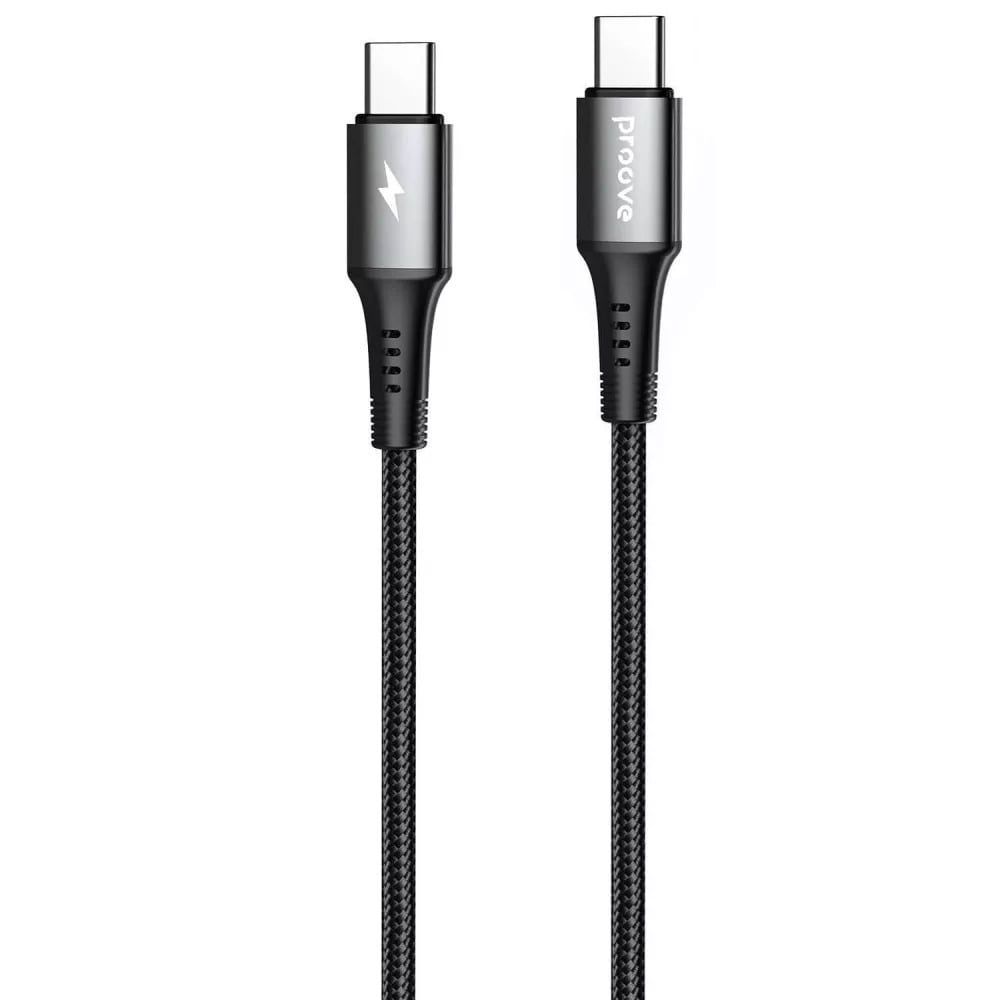 Кабель для зарядки Proove WireX Pro, Type-C to Type-C, 60W, длина 1 м, Черный (CCWX60002201)