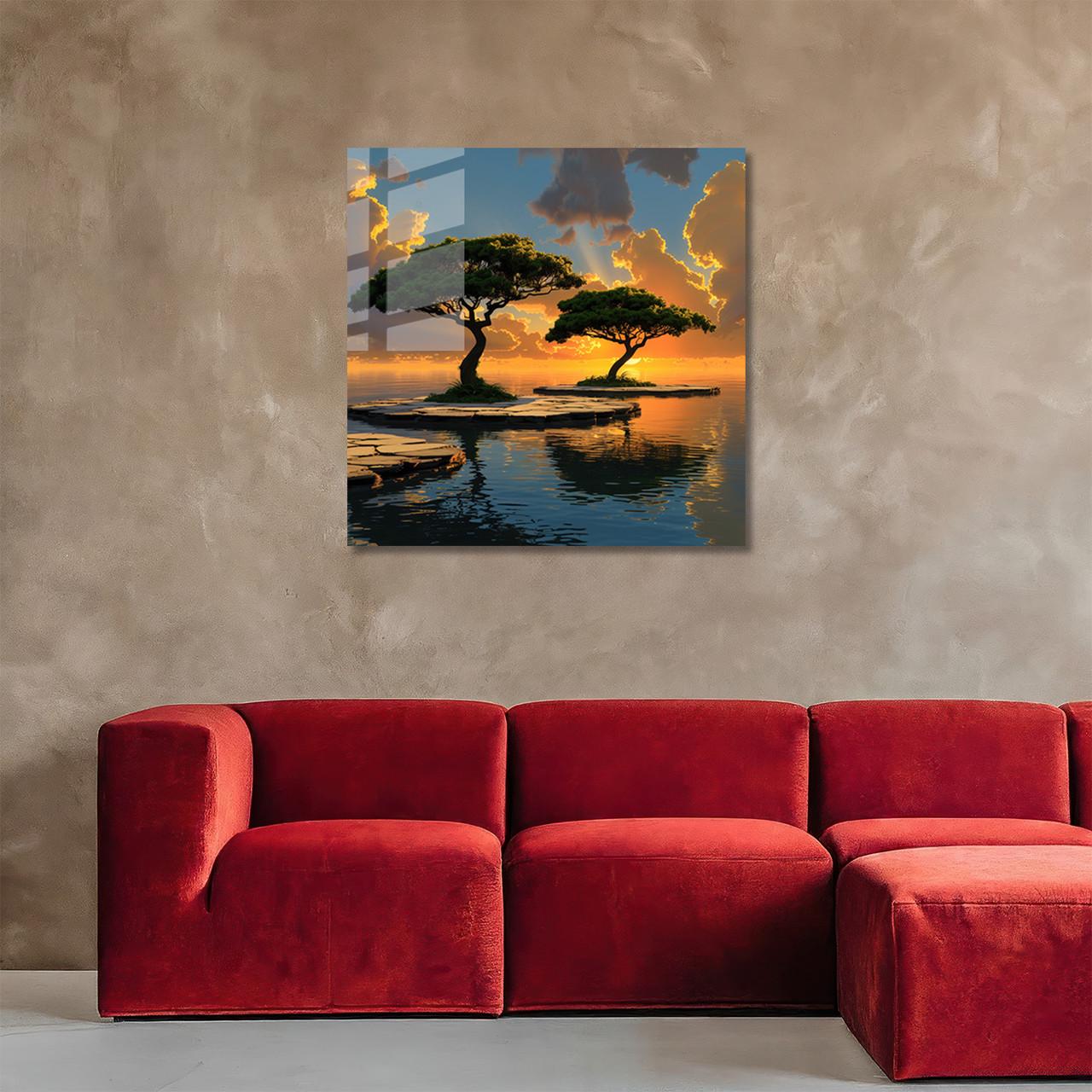 Картина на стекле NovellaPrint Острова заката 70х70 см (580.2)