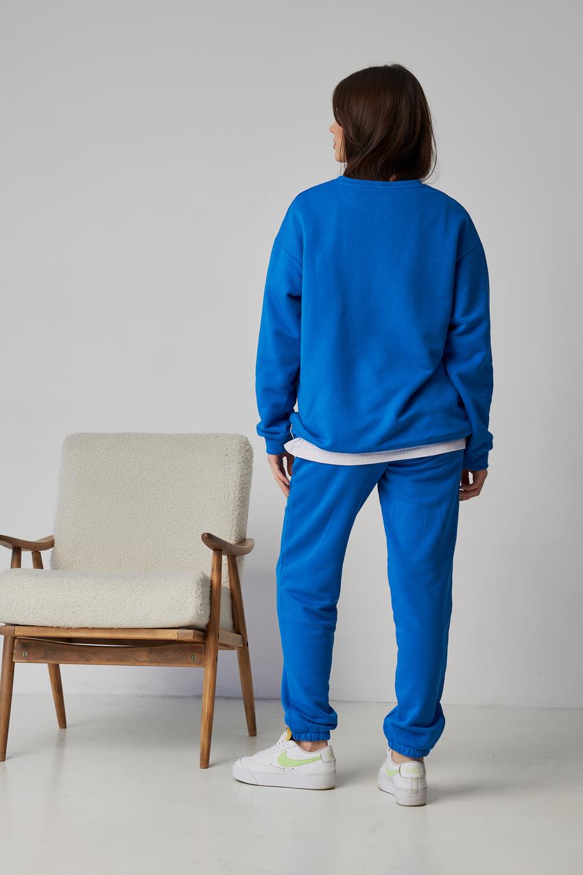 Костюм спортивний жіночий М123 зі світшотом та джогерами 3х-петля XS Світло-Синій (540-1-66) - фото 3
