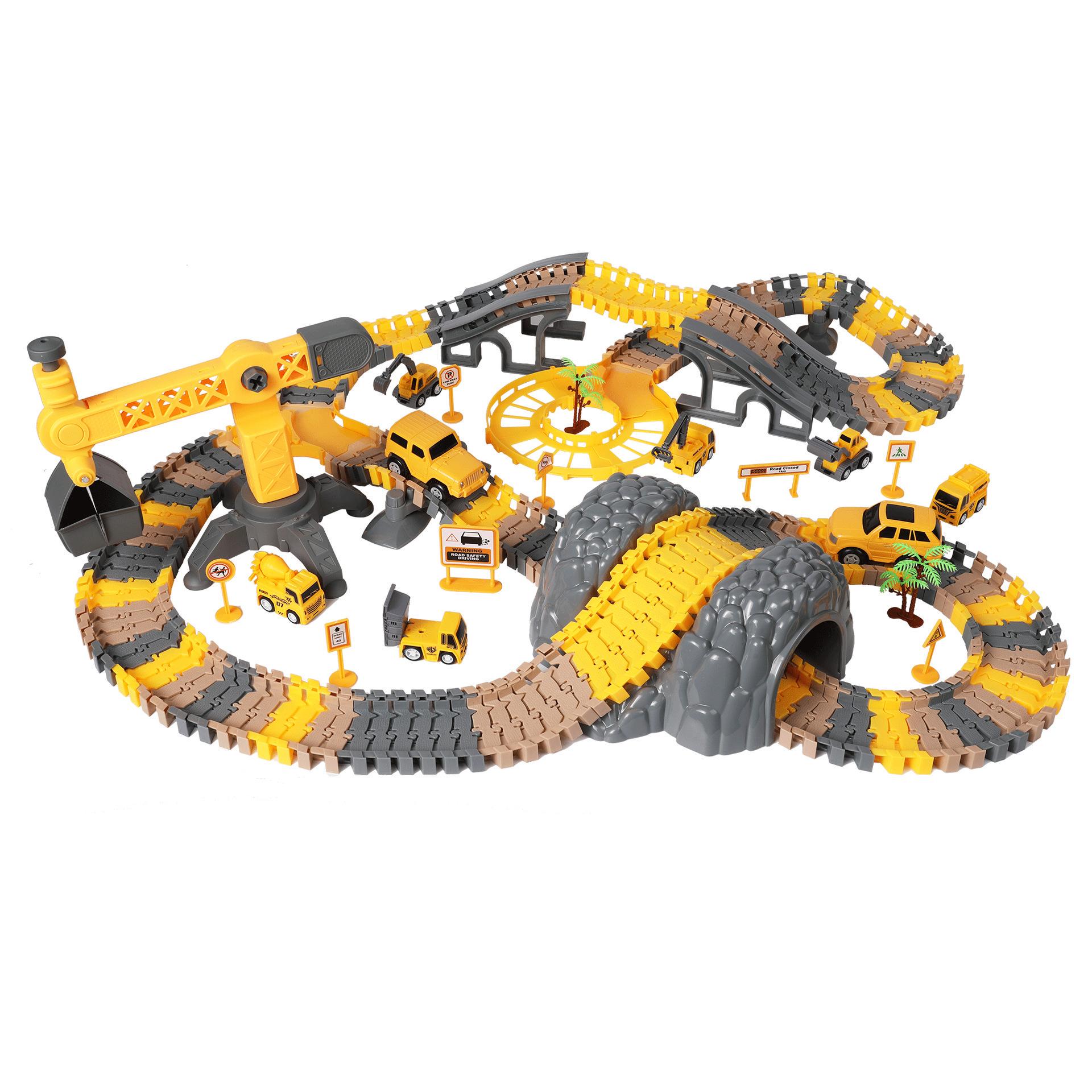 Ігровий набір автотреків Tumama Світна дорога-конструктор з машинкою Жовтий (30487937)