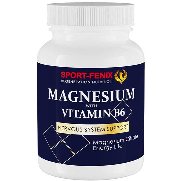 Комплекс вітамінно-мінеральний для спорту Sport-Fenix Magnesium with Vitamin B6 90 капс. (000026614)