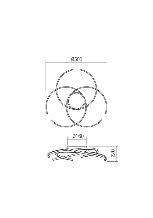 Светильник потолочный Redo Alien Pl LED 45 W D500 3000K 4.1.2 Sand White (01-1799) - фото 2 Светильник потолочный Redo Alien Pl LED 45 W D500 3000K 4.1.2 Sand White (01-1799) - фото 2