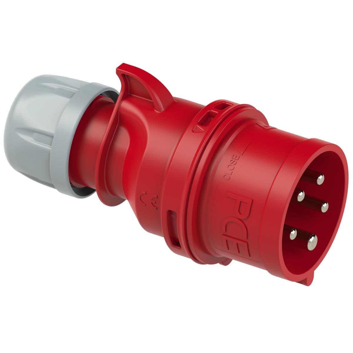 Силова вилка кабельна фазоінвертор PCE 3P+N+E IP44 16A 400V (7015-6)