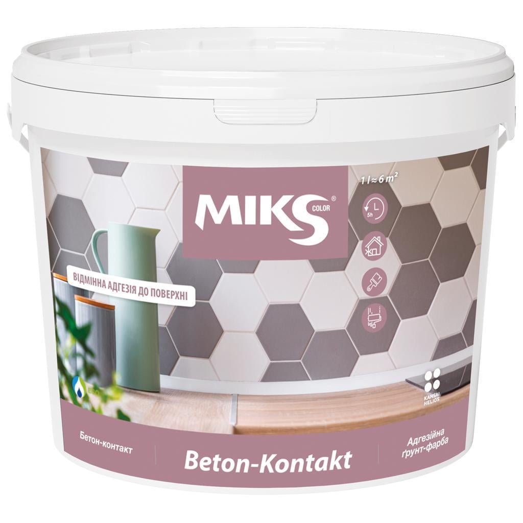 Грунт-краска адгезионная MIKS Color Бетон-контакт 5 л (2493675679)
