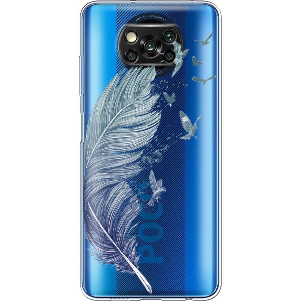 Чехол BoxFace Poco X3 Feather Прозрачный силикон (41288-cc38-41288)