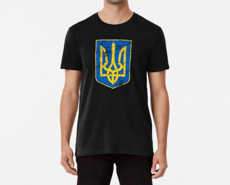 Футболка мужская патриотическая Stedman с принтом Герб Украины XXXL Черный (УКР63-1689151546)