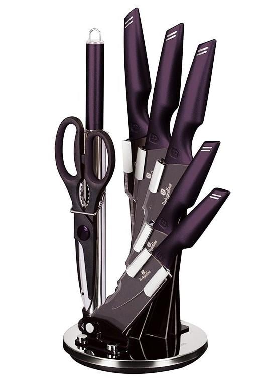 Набір ножів Berlinger Haus Purple Eclipse на підставці 8 пр.