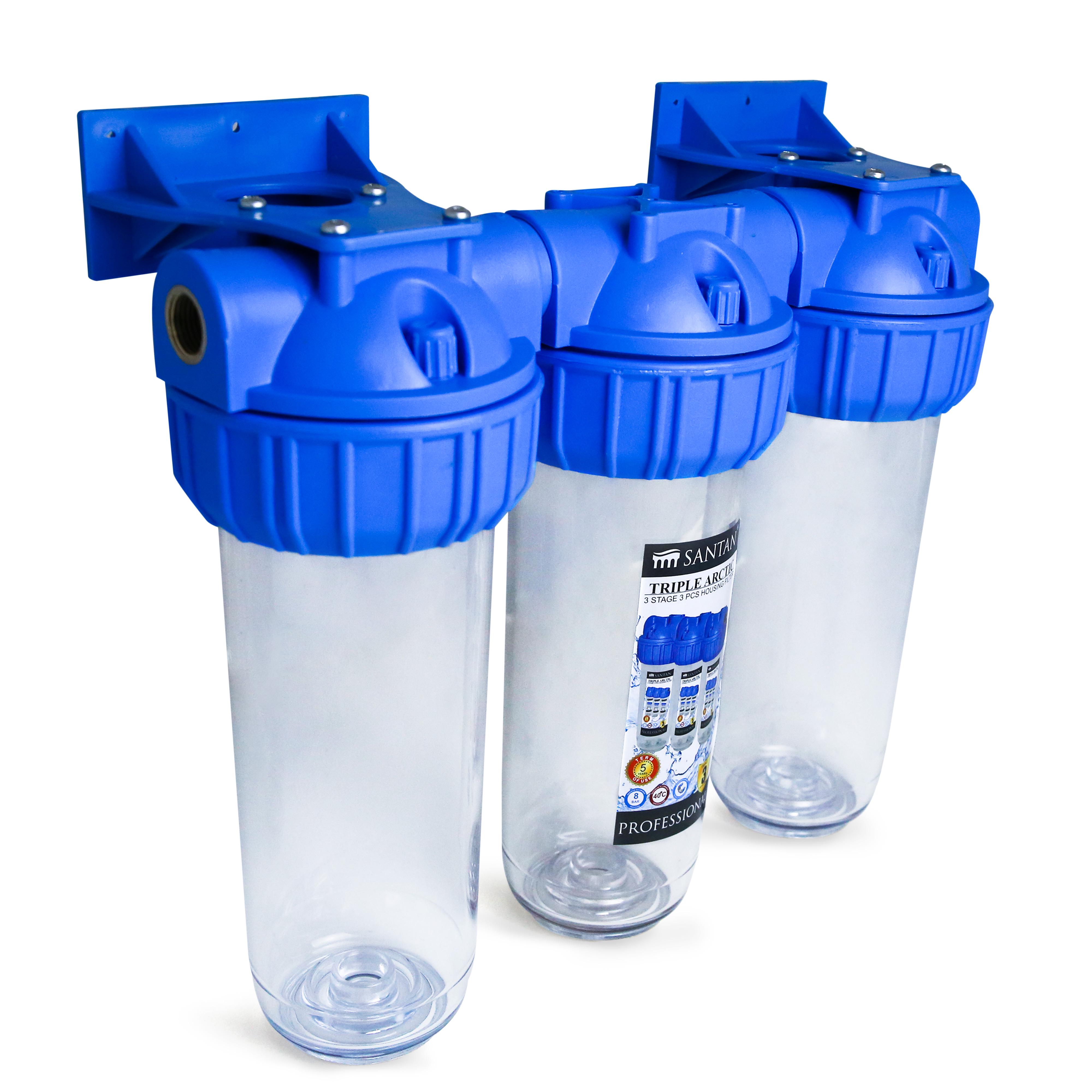 Фільтр для очищення води потрійний SANTAN Triple Arctic 3PS 1/2" корпус/кріплення/ключ без картриджа (332767) - фото 3