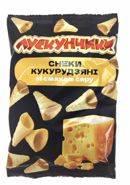 Снеки кукурудзяні Лускунчики зі смаком та ароматом сир м/у 130 г