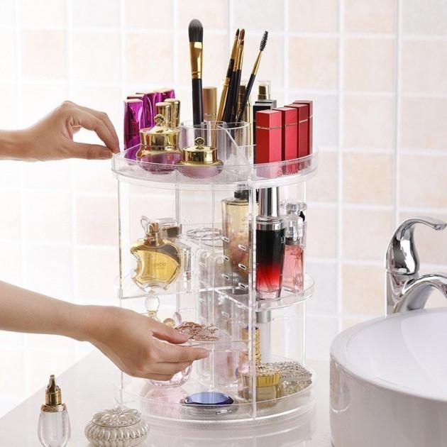 Органайзер для косметики Rotation Cosmetic Organizer 360° Прозрачный (MS-11915) - фото 4