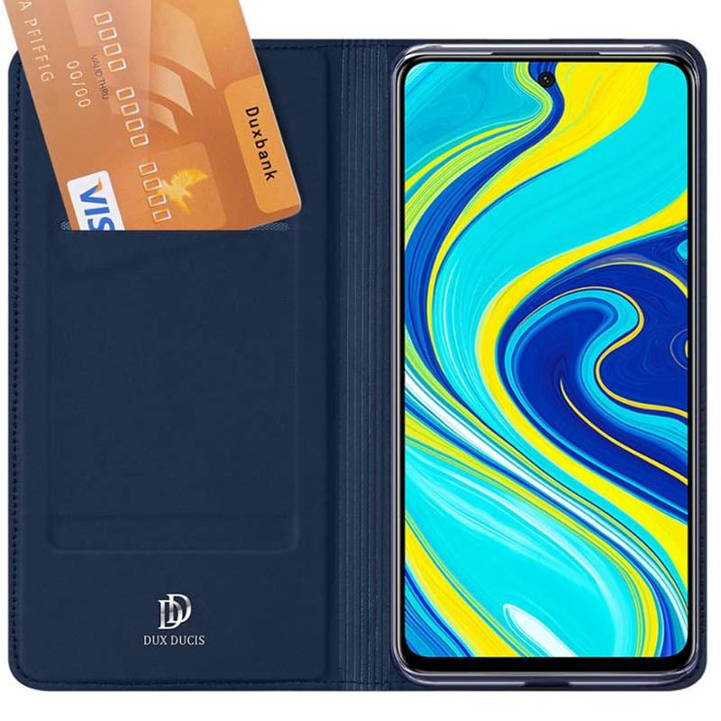 Чохол-книжка Dux Ducis з кишенею для візиток для Xiaomi Redmi Note 9/Redmi 10X Синій - фото 4 Чохол-книжка Dux Ducis з кишенею для візиток для Xiaomi Redmi Note 9/Redmi 10X Синій - фото 4