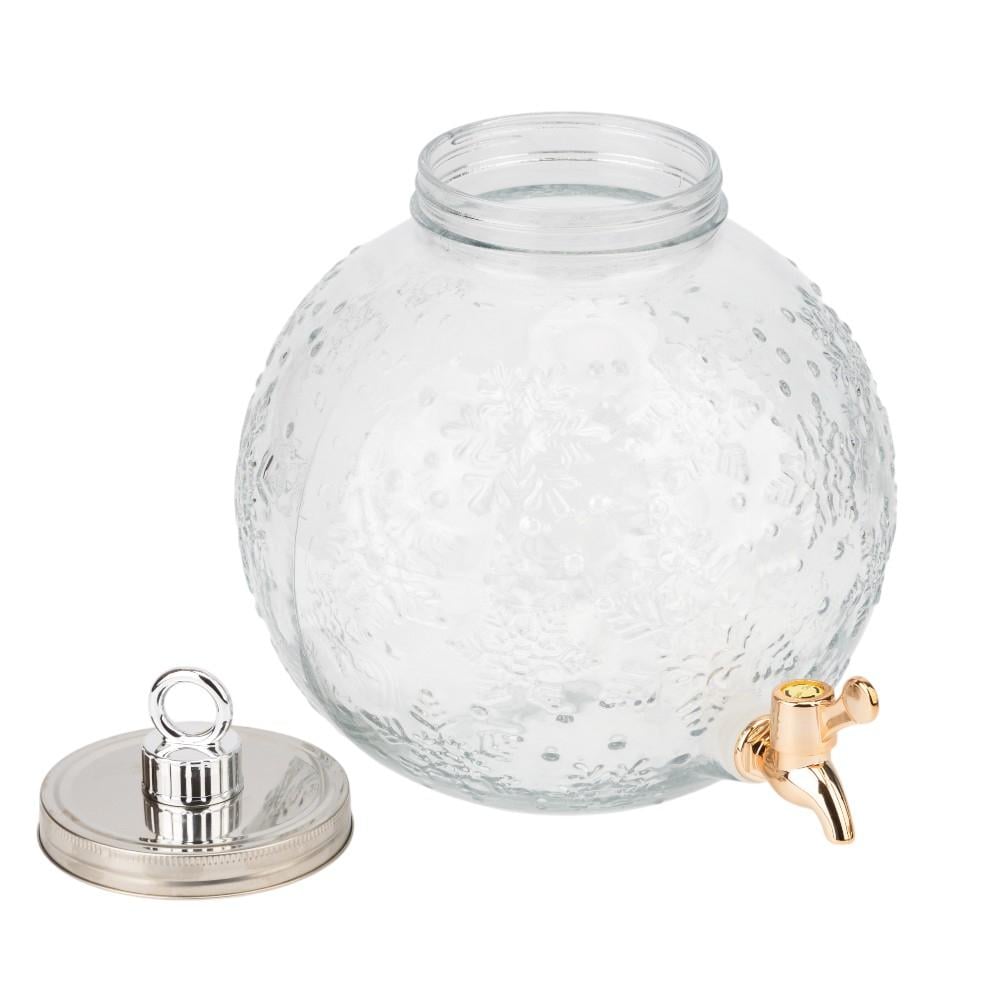 Диспенсер с краном на подставке Хрустальные снежинки 5,5 л (90239) - фото 3 Диспенсер с краном на подставке Хрустальные снежинки 5,5 л (90239) - фото 3