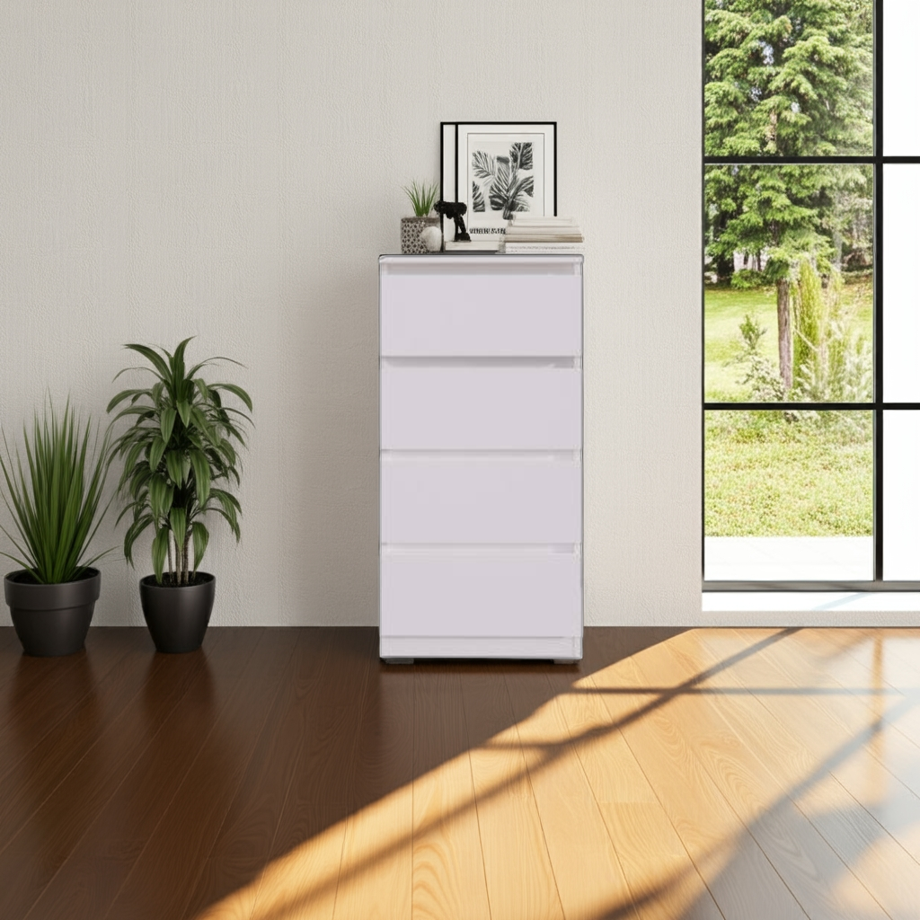 Комод MEBEX на 4 шухляди 50х40х100 см Білий (VM4B500WH)