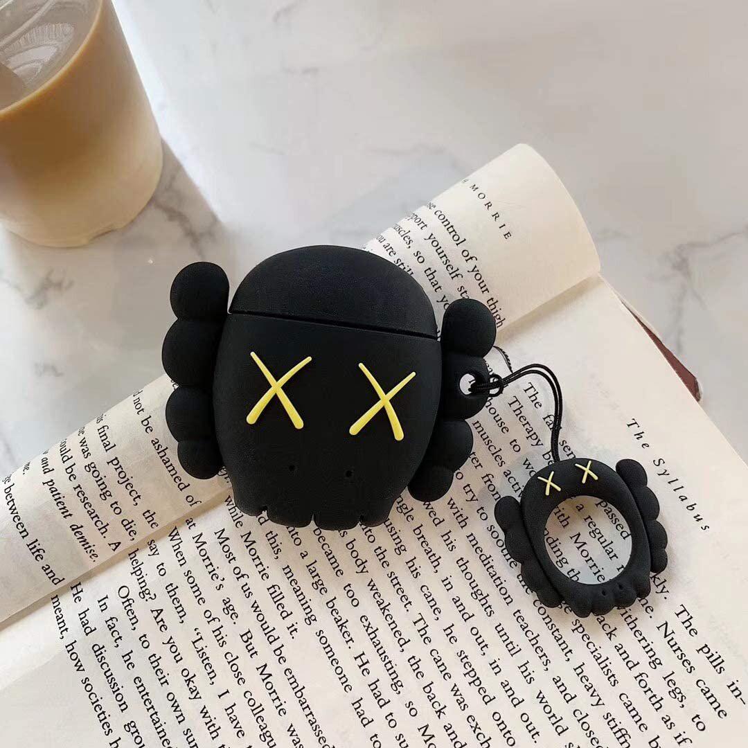 3D чехол для Apple Airpods Pro Kaws с кольцом Черный
