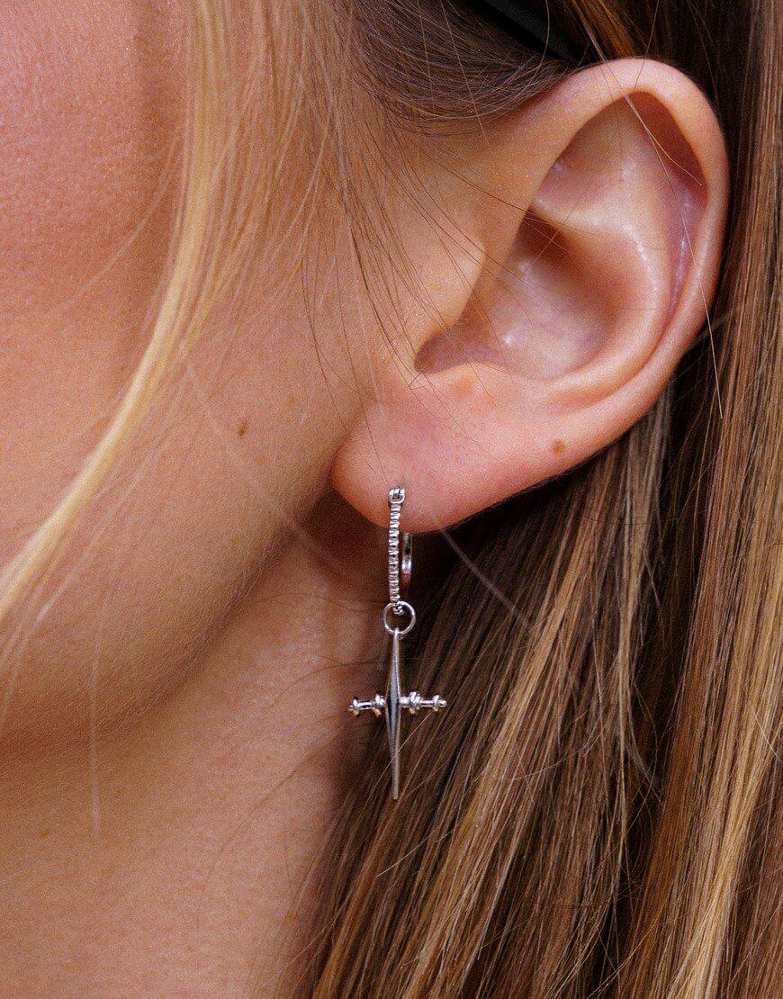 Сережки Medium Cross SILVER STORIES срібні One size Сережки Medium Cross SILVER STORIES срібні One size