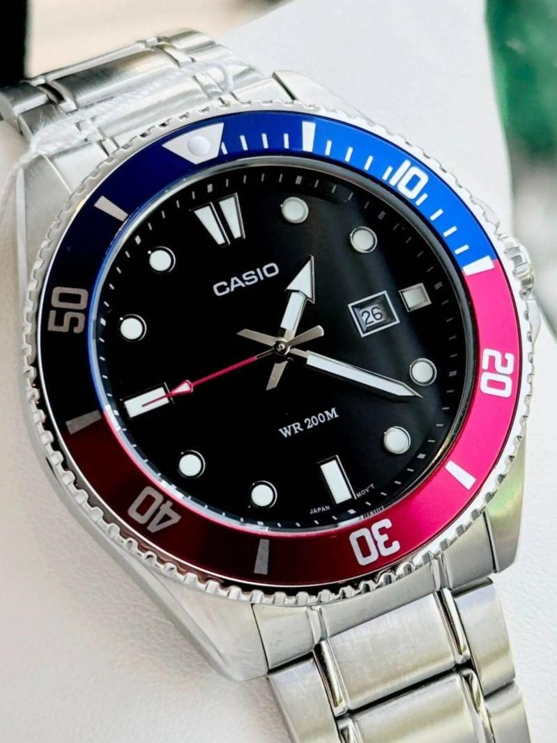 Наручные часы мужские Casio MDV-107D-1A3 Divers Diver Collection со стальным корпусом/водозащитой 200 м Черный (2902072917)