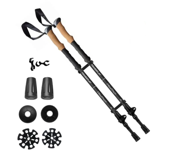 Трекинговые палки PowerPlay 9107 Friluftsliv Black/White 80-135 см