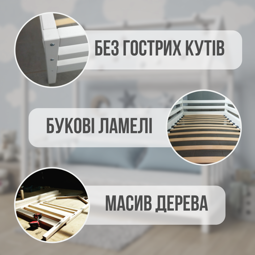 Кровать-домик детская RW Home на ножках из массива ольхи 180х80 см - фото 4 Кровать-домик детская RW Home на ножках из массива ольхи 180х80 см - фото 4