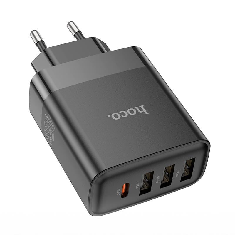 Зарядний пристрій мережевий Hoco C127A Intelligent four-port 45W 3A PD/QC - фото 2