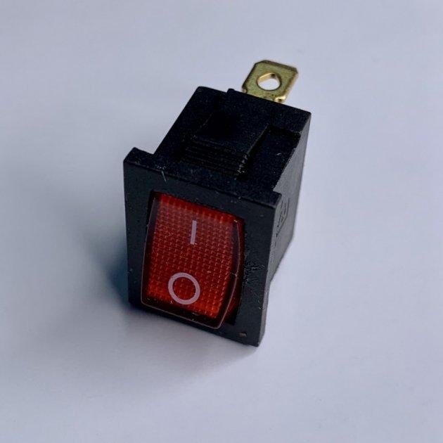 Перемикач Lemanso LSW05 малий із підсвіткою Червоний (KCD1-101-2)