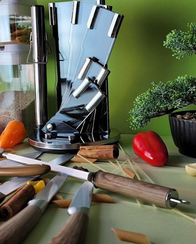 Набор кухонных ножей с подставкой Edenberg EB-913 9 предметов Коричневый (2530555590) - фото 7 Набор кухонных ножей с подставкой Edenberg EB-913 9 предметов Коричневый (2530555590) - фото 7