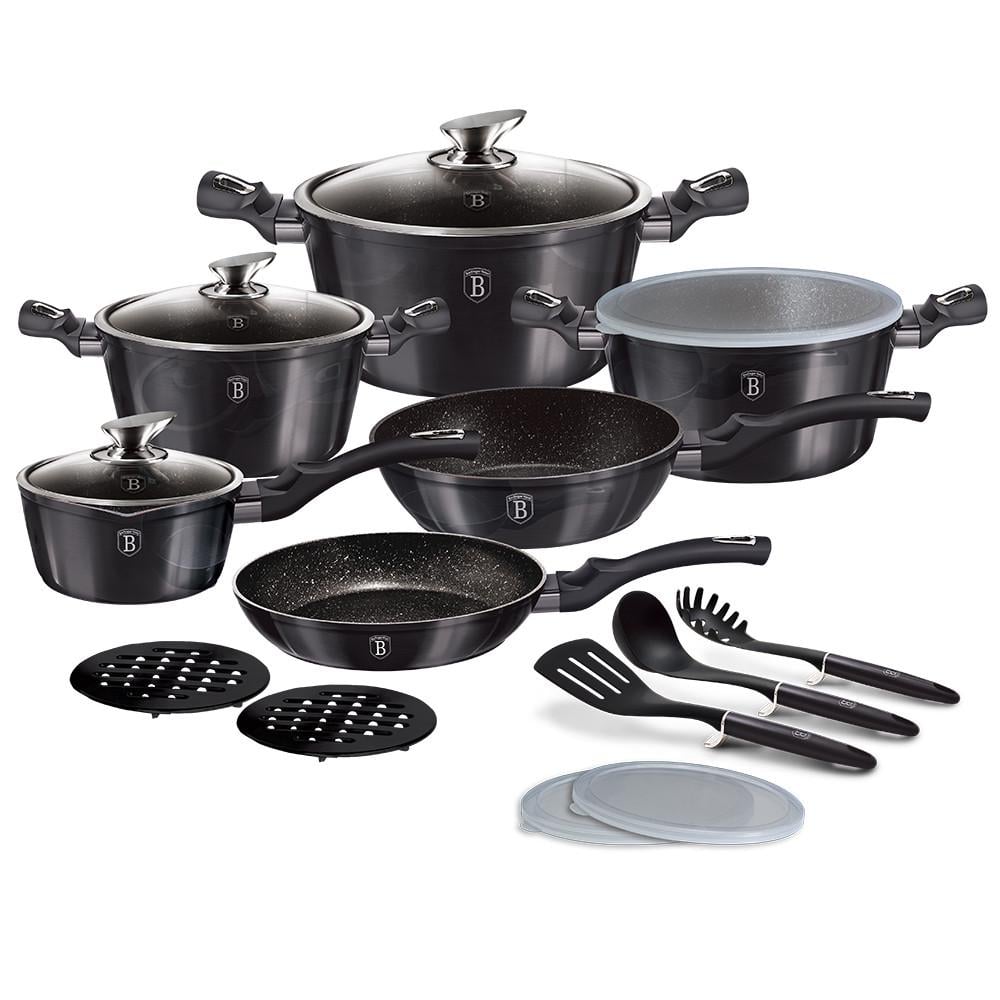 Набор посуды Berlinger Haus Metallic Line Carbon Pro Edition 18 пр. (1871161719)