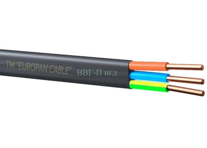 Кабель EUROPAN CABLE ВВГ-П нгд-0,66 3х1,5 силовой плоскый медный