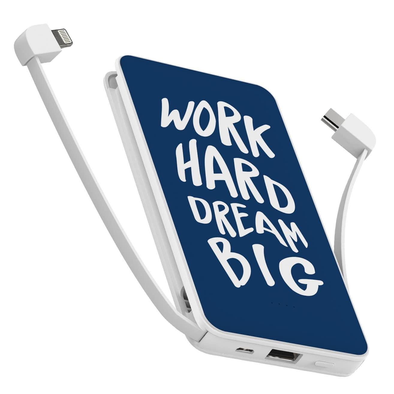 Повербанк з принтом "Work Hard Dream Big" 10000 mAh - фото 2