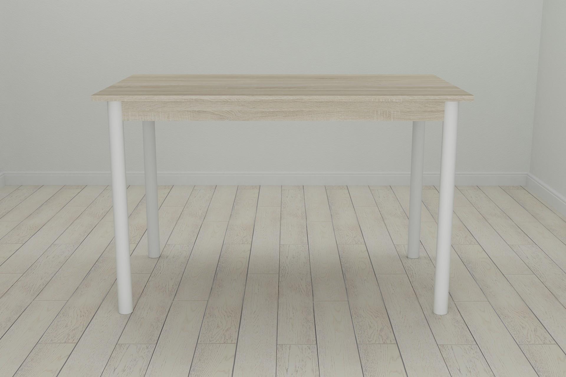 Обеденный стол Ferrum-decor Бенита ДСП 16 мм 75x120x70 см Белый/Сонома (FRD-106276)