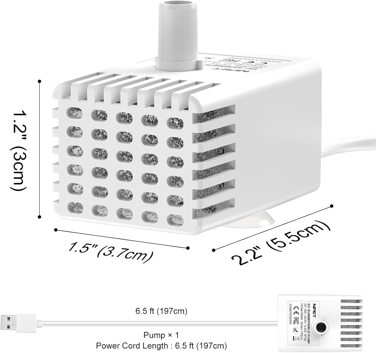 Насос для фонтанов NPET WF020/WF020TP/WF050 (1504626959) - фото 4