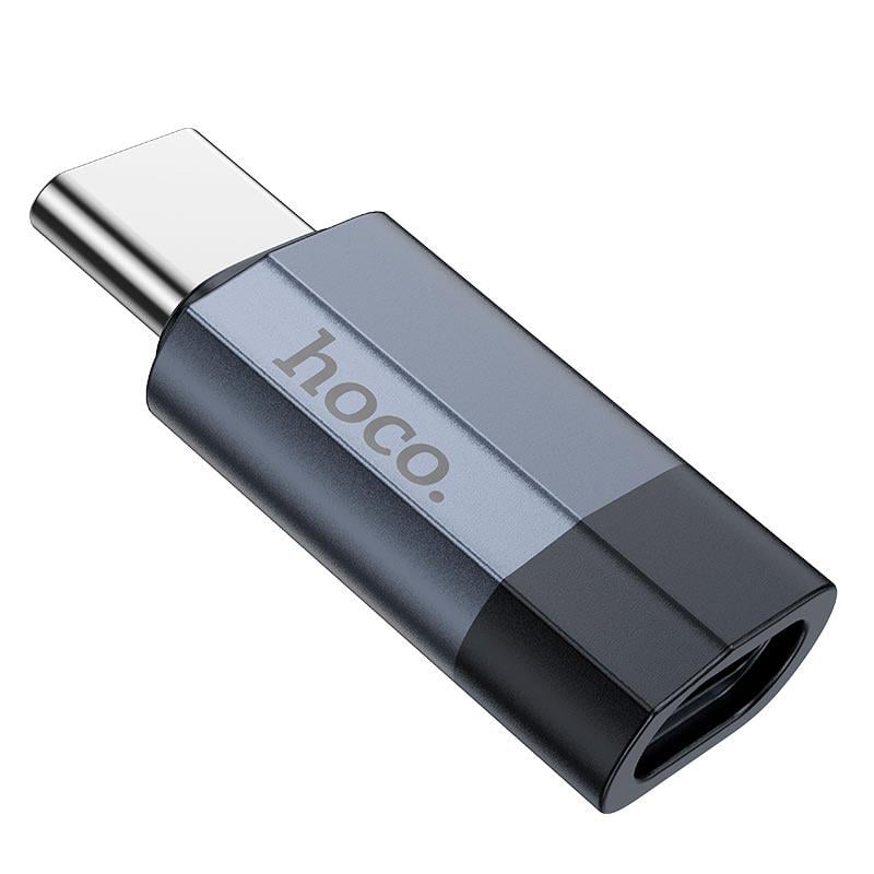 Перехідник Hoco Type-C male to iP female charging and data adapter UA29 Сірий (609674) Перехідник Hoco Type-C male to iP female charging and data adapter UA29 Сірий (609674)